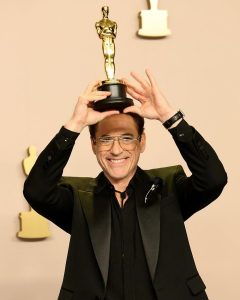 Robert Downey Jr. has won the Oscar for best supporting actor for his work in Christopher Nolan’s “Oppenheimer.”